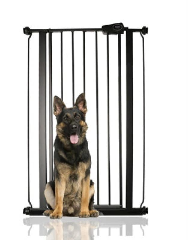 Bettacare Child And Pet Gate Narrow, 68.5Cm - 75Cm, Matt Black, Extra Tall Gate 104Cm In Height, Narrow Pressure Fit Stair Gate