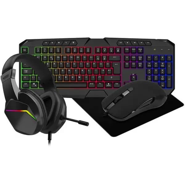 Other Raptor 4-in-1 PC Computer Gaming LED Combo Pack - Black One Size
