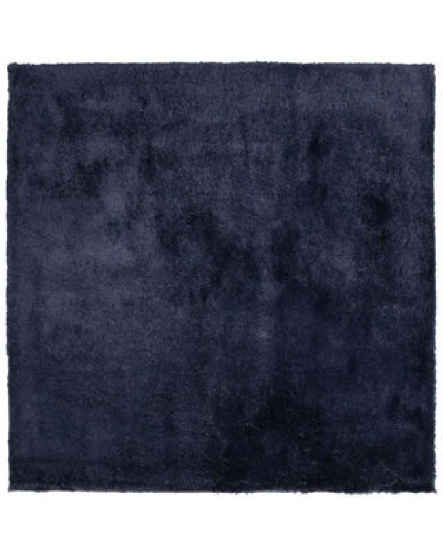 Beliani Shaggy Rug Evren Dark Blue 200 X 200 Cm