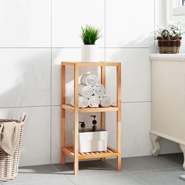 VIDAXL Bathroom Shelf 36x36x79cm Solid Wood Walnut Vidaxl 8720287220466
