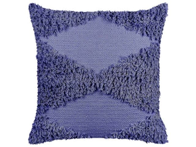 Beliani Throw Cushion Rhoeo Cotton 45 X 45cm Violet