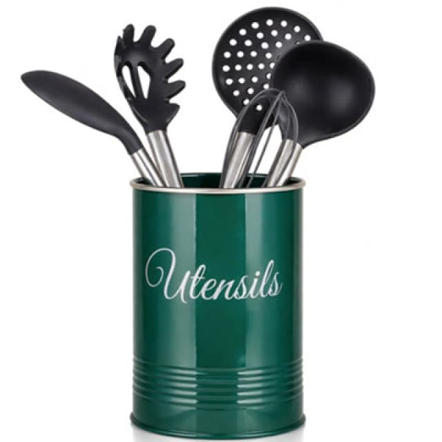 Innoteck Essentials Metal Utensil Crock Holder - Green.