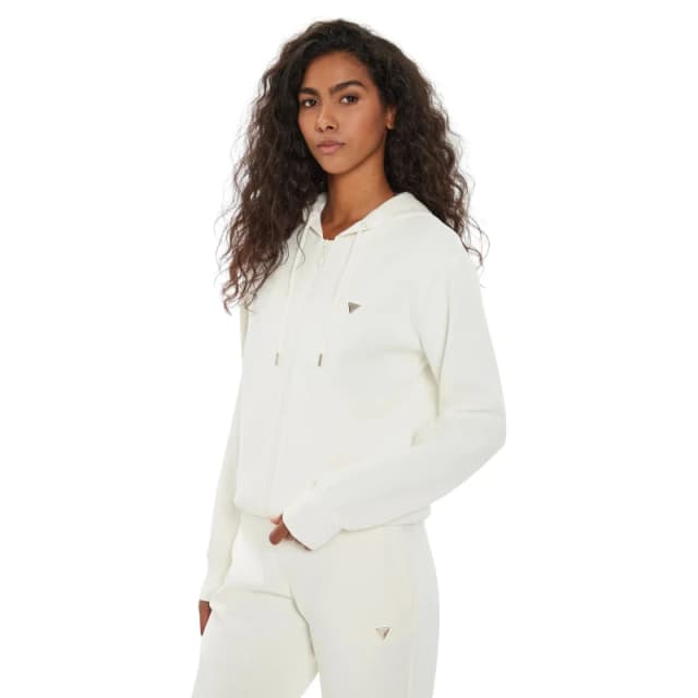 Guess Womens zip-up hoodie Guess Olympe Blanc Female S