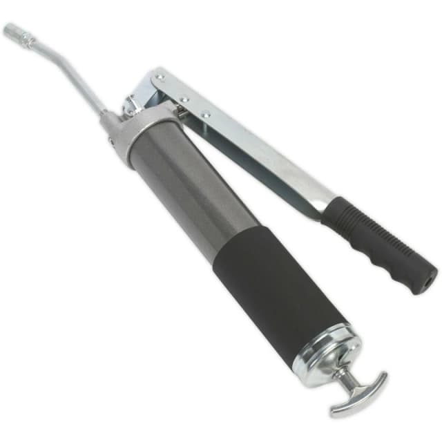 Loops Heavy Duty Twin Piston Grease Gun - 3-Way Fill - Variable Stroke - Rubber Grip Multi
