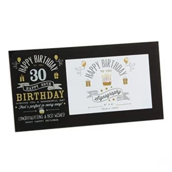 6" x 4" - Signography 30th Birthday Glass Frame