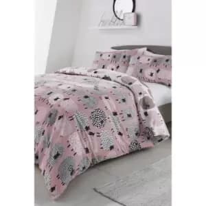 Dreams and Drapes Dotty Sheep Blush Reversible Duvet Set