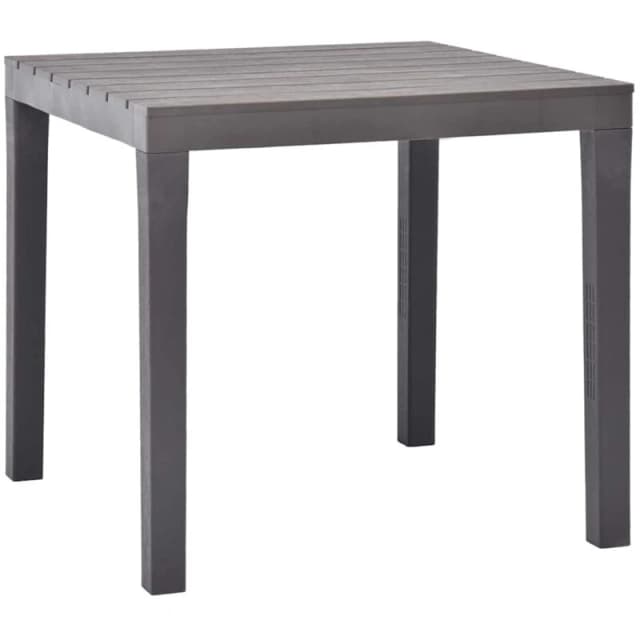 VIDAXL Garden Table Mocca 78x78x72cm Plastic Vidaxl 48785