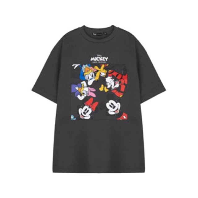 Disney Short Sleeved T-Shirt in Grey Size: Small Grey S Unisex 5063203925391