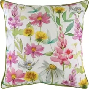 Wild Flowers Ava Square Cushion Multicolour, Multicolour / 43 x 43cm / Polyester Filled