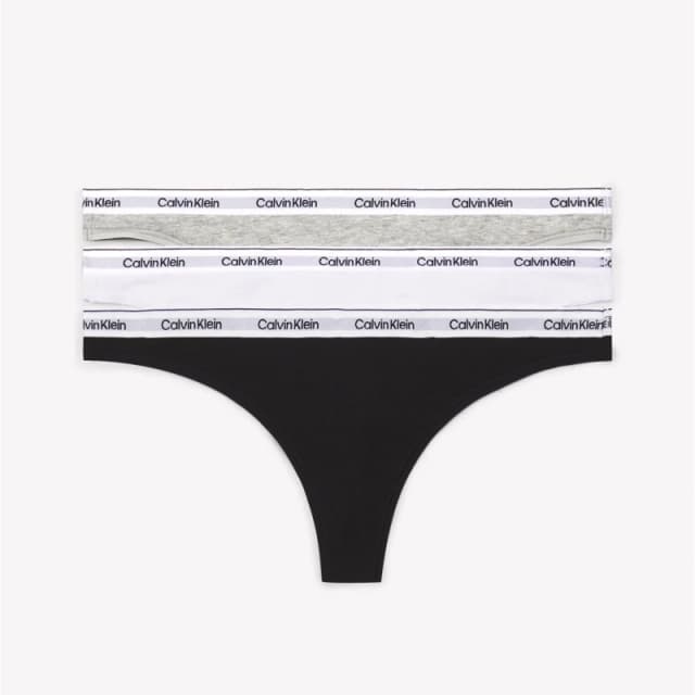 Calvin Klein Modern Three-Pack Logo Stretch-Jersey Thongs - XL Multi Underwear and Nightwear female 000QD5209EMPI XL