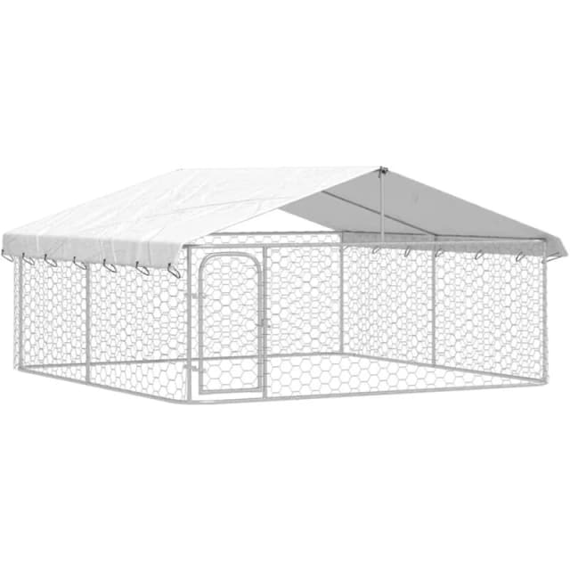 VIDAXL Outdoor Dog Kennel with Roof 300x300x150cm Vidaxl 8720286705100