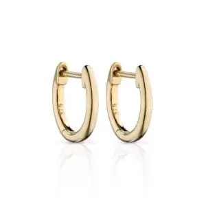 JG Signature 9ct Gold Plain Huggie Hoop Earrings 11mm