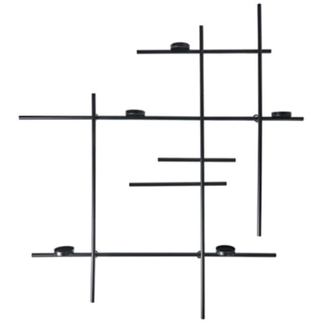 Beliani Wall Candle Holder Porto 74cm Black