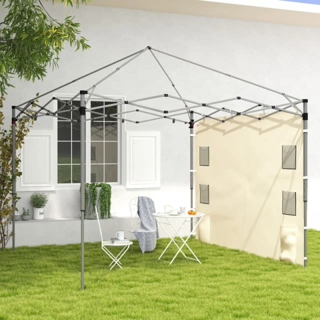 Outsunny Side Panel for 3x3 m Pop Up Gazebos, 1 Pack Sidewall Only Beige