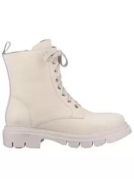 Hush Puppies Rhea Lace Up Ankle Boot - White, Size 4, Women