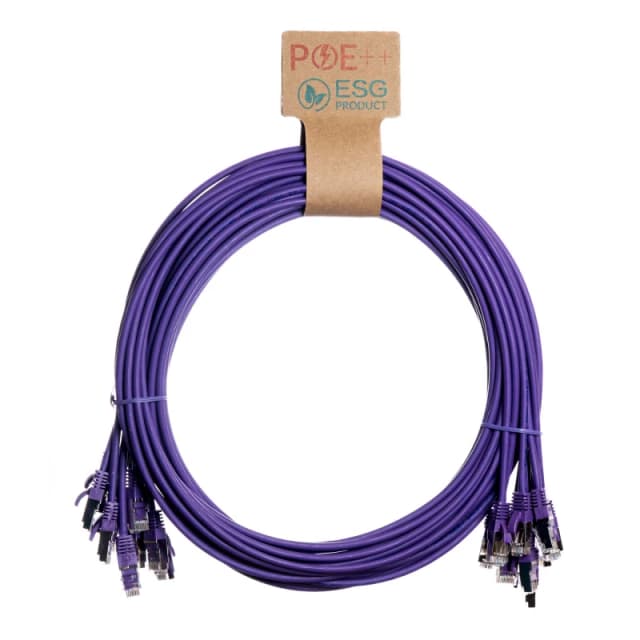 Cablenet Cablenet 0.3m Cat6a RJ45 Violet U/FTP LSOH 30AWG Slim Snagless Booted Patch Lead (PK10) SL65-7003P