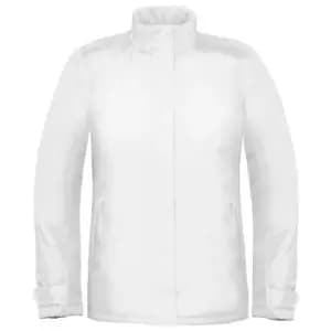 B&C Womens/Ladies Premium Real+ Windproof Waterproof Thermo-Isolated Jacket (2XL) (White)