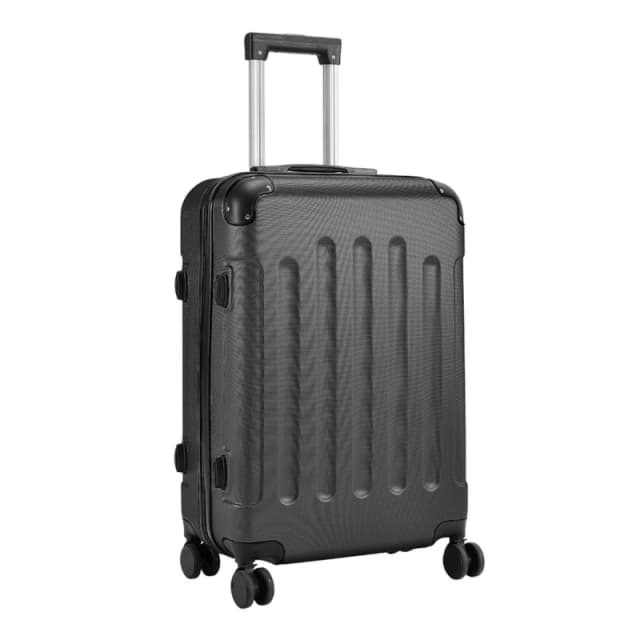SHEONLY 28" Black Modern Hardside Spinner Suitcase Black unisex 28in