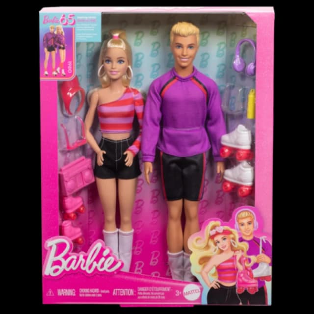 Barbie & Ken roller-skating Fashion Dolls & 6 Accessories