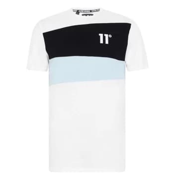11 Degrees Astro T Shirt - Wht/Blk/Green