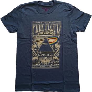 Pink Floyd - Carnegie Hall Poster Womens Large T-Shirt - Blue