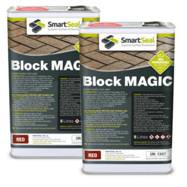 Smartseal - Block Magic - Red (2X5L) - A Re-Colouring Block Paving Sealer. Superior To Concrete Paint, Transform Old Driveways