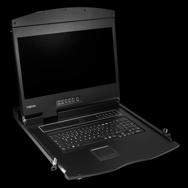 LogiLink KVM Console with 19" Full HD LCD Screen. HDMI. German ke
