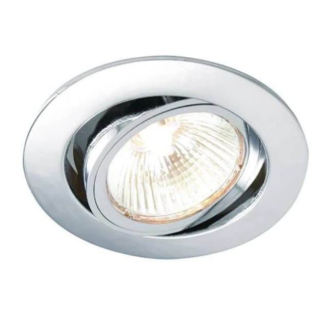 Netlighting Cast 1 Light Recessed Tilt Downlight Chrome Plate GU10 Grey