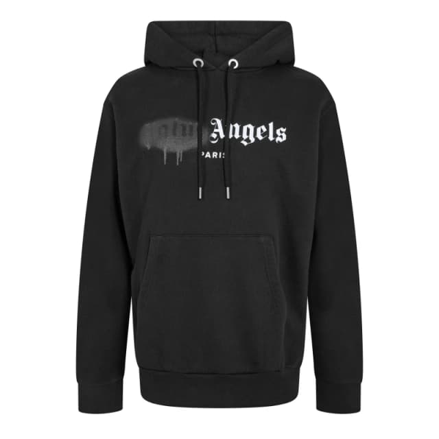 Palm Angels Mens Paris Over the Head Hoodie Black male XS