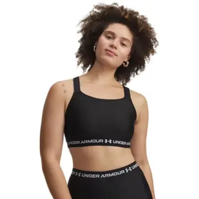 Womens criss-cross back bralette Under Armour HeatGear Noir Female L