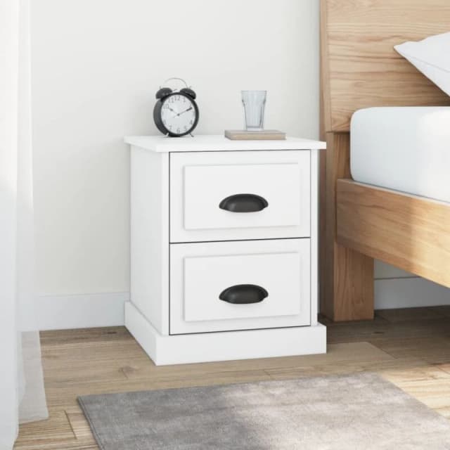 VIDAXL Bedside Cabinet White 39x39x47.5cm Engineered Wood Vidaxl 8720845790349
