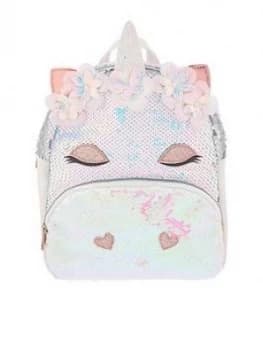 Monsoon Girls Mirage Sequin Unicorn Backpack - Silver
