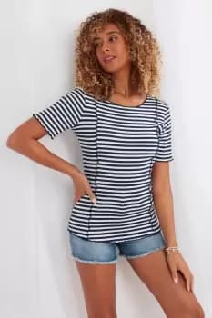 Simple Stripe Rib Tee