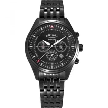 Rotary Black 'Horizon' Chronograph Sports Watch - hgb00016/04