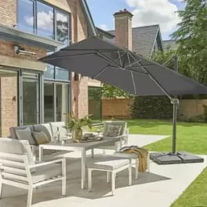 Garden Must Haves Royce Ambassador LED Nova Sun Cantilever Parasol (base not included) - Carbon