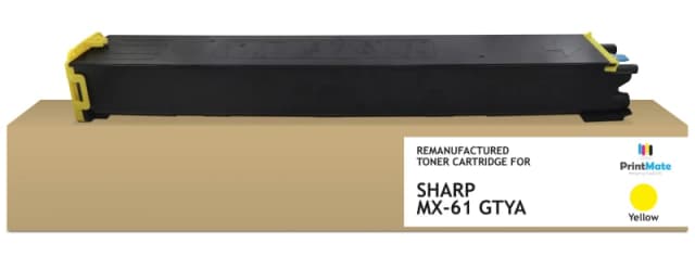 PrintMate Sharp MX-61 GTYA. remanufactured toner. Yellow 24000p