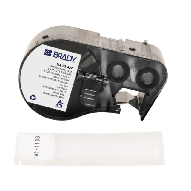 Brady M4-53-427 printer label Black. White Self-adhesive printer label