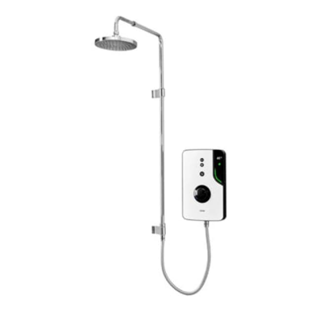 Triton Showers ENlight Thermostatic Electric White 9.5kW with UNIQ® Chrome White GEENLU92