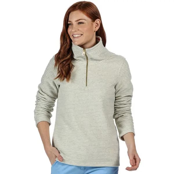 Regatta Womens/Ladies Solenne 1/4 Zip Symmetry Fleece Casual Jacket 24 - Bust 50' (127cm) Light Vanilla RWA324-045-24