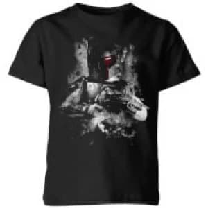 Star Wars Boba Fett Distressed Kids T-Shirt - Black - 11-12 Years