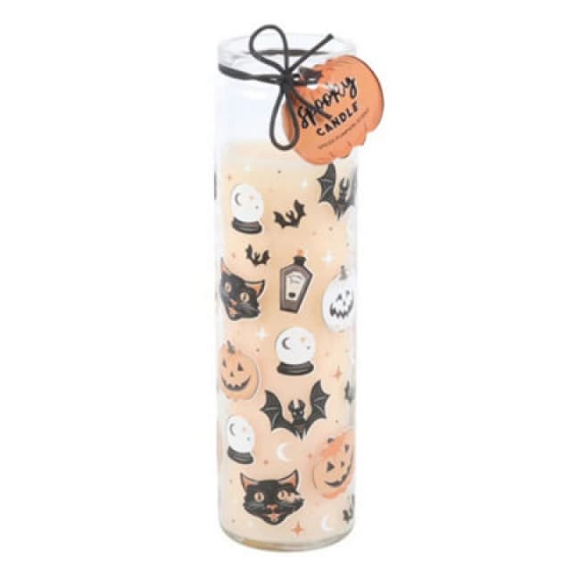 Something Different Something Different Spiced Pumpkin Halloween Tube Candle in Orange Orange One Size Unisex 5063527843609