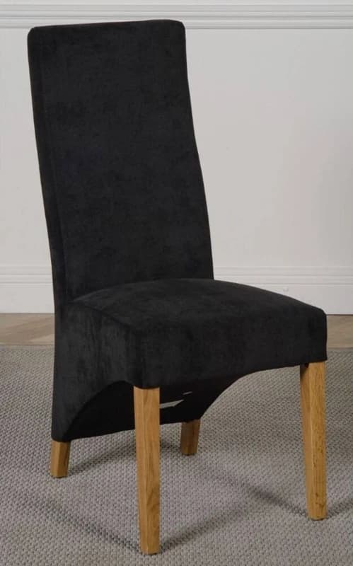 Thats Furniture Lola Fabric Dining Chairs for Dining Room or Kitchen in Black Unisex