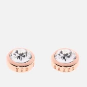 Ted Baker Womens Sinaa Swarovski Crystal Stud Earrings - Rose Gold/Crystal - Silver