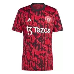 adidas Manchester United Pre Match Shirt 2023 2024 Adults - Red
