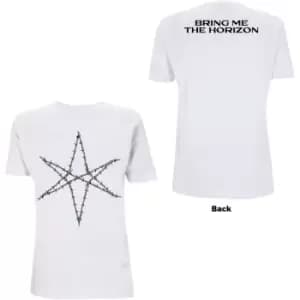 Bring Me The Horizon - Barbed Wire Unisex XX-Large T-Shirt - White