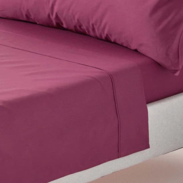 Homescapes Plum Egyptian Cotton Flat Sheet 200 Tc, Double