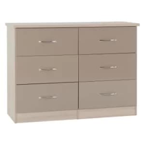Nevada Oyster 6 Drawer Chest Cream