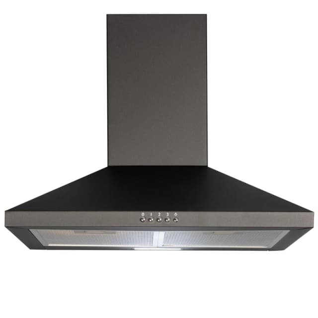 SIA 60cm Pyramid Chimney Cooker Hood Kitchen Extractor Fan In Black - CHL60BL Black