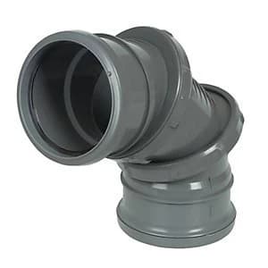FloPlast SP560G Soil Pipe 0 Deg - 90 Deg Adjustable Bend - Grey 110mm