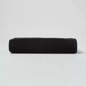 HOMESCAPES Black 100% Combed Egyptian Cotton Bath Sheet 700 GSM - Black
